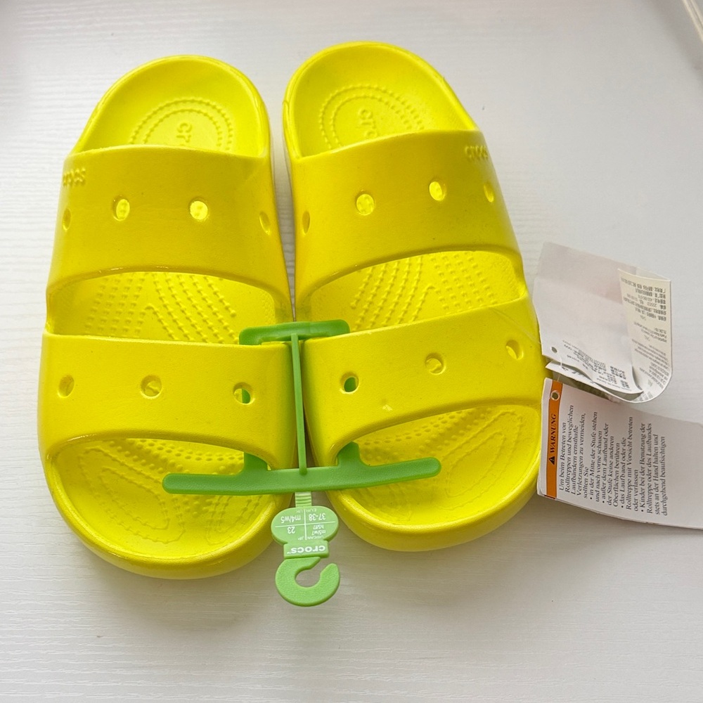 CROCS Bright Yellow Slide Sandals